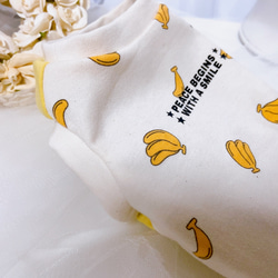 BANANA＊3S〜L＊犬服ハンドメイド＊smile 4枚目の画像