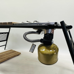 アイアンテーブル igtテーブル フラットバーナー  ワトコオイル ドリフトウッド色 7枚目の画像