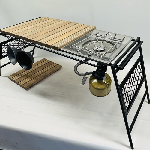 アイアンテーブル igtテーブル フラットバーナー ワトコオイルドリフトウッド色 アイアンテーブル igtテーブル フラットバーナー ワトコオイル