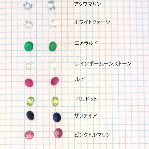 天然石 誕生石3ミリ ラウンドカットルース 12か月セット 各2個X12  