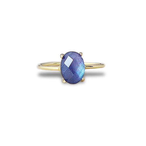 ラリマー カボションカット 約8x6mm / Silver925製 リング 指輪