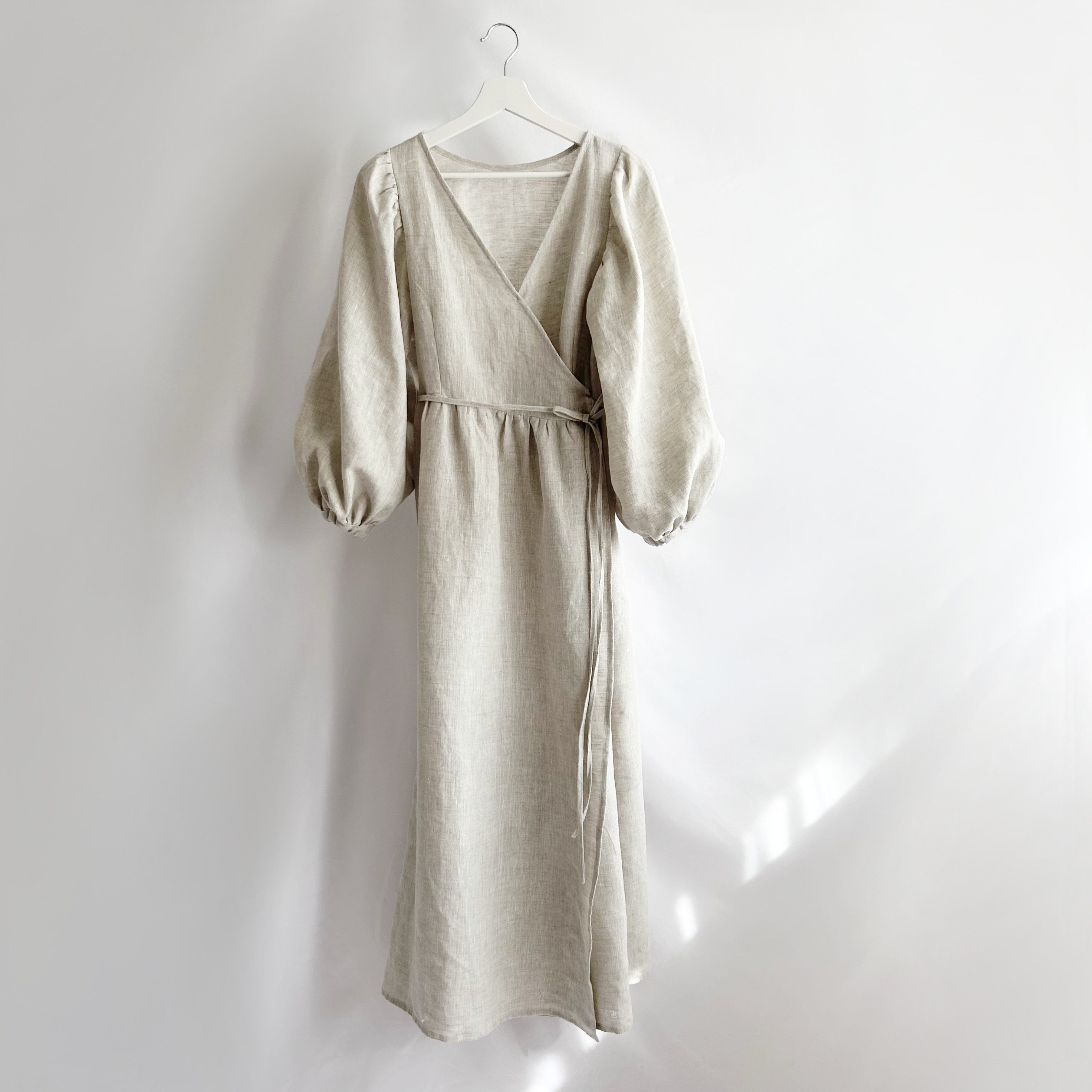 YLEVE　イレーヴ　リネン100% ラップ　カシュクール　ロングワンピース YLEVE イレーヴ リネン100% ラップ カシュクール ロングワンピース