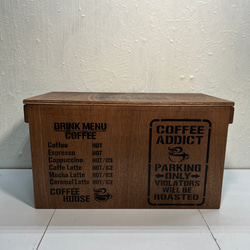 ウッドボックス ウッド WALNUT 収納箱 カフェ CAFE 新品 お買い得！ sold out!! 3枚目の画像