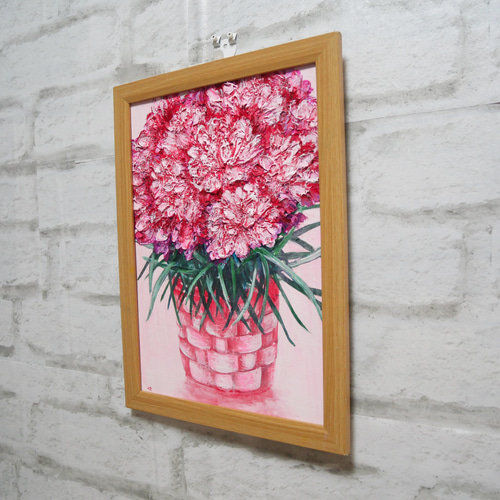 油絵 絵画 【赤いカーネーション】 - メルカリ