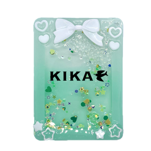 受注制作】デコ シェイカー トレカケース ⭐︎ グリーン ⭐︎パステル