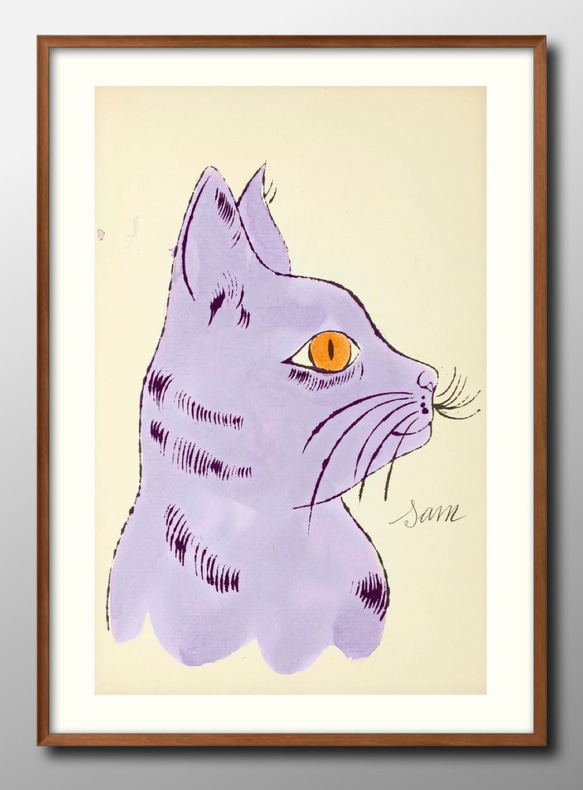 アンディウォーホル ネコのサム 壁掛け パネルアート