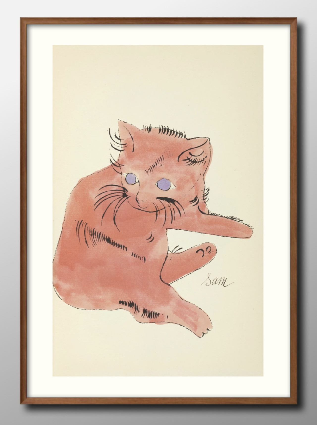 エンツォ・マリ アートポスター 猫