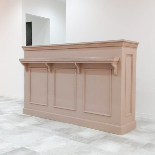 美容室カウンター（W1800ピンクベージュ） ネイルサロンレジカウンター