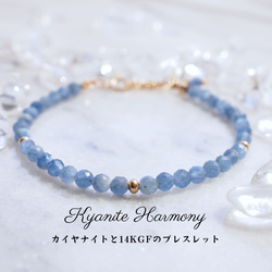 Kyanite Harmony　カイヤナイトと14KGFのブレスレット  1枚目の画像