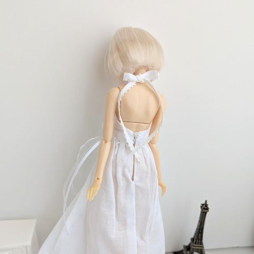783【momokoDOLL ワンピース】白のガーゼのキャミワンピ