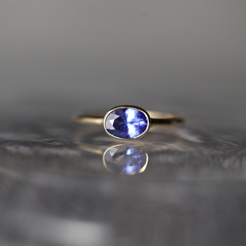 一点物◇K14 深い夕焼けのタンザナイトリング 9号 14金〈one off_26