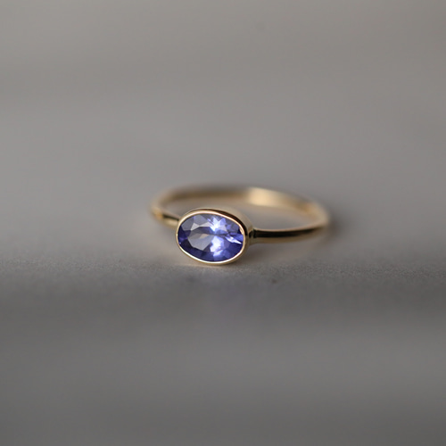 一点物◇K14 深い夕焼けのタンザナイトリング 9号 14金〈one off_26