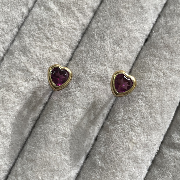 Grape Heart ... Rhodolite Garnet 14kgf 1枚目の画像