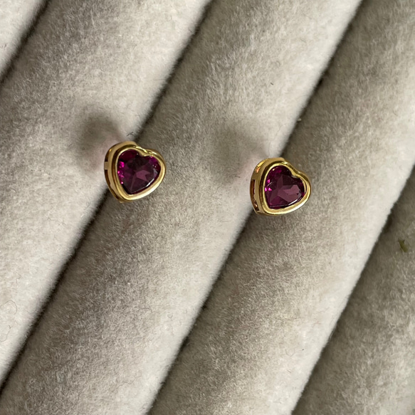 Grape Heart ... Rhodolite Garnet 14kgf 3枚目の画像