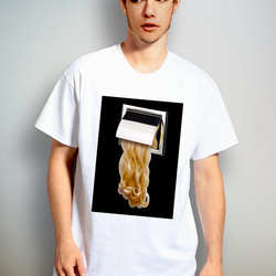 不安の種　2　デザインアート　ホワイトボディ　アートデザイン　ビッグシルエットTシャツ　【 インクジェット 】 2枚目の画像