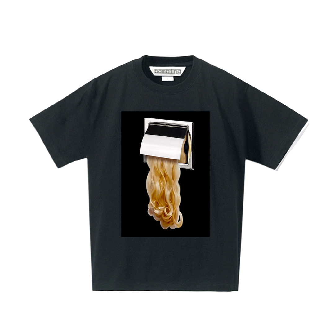 不安の種　2　デザインアート　ブラックボディ ビッグシルエットTシャツ　【 インクジェット 】