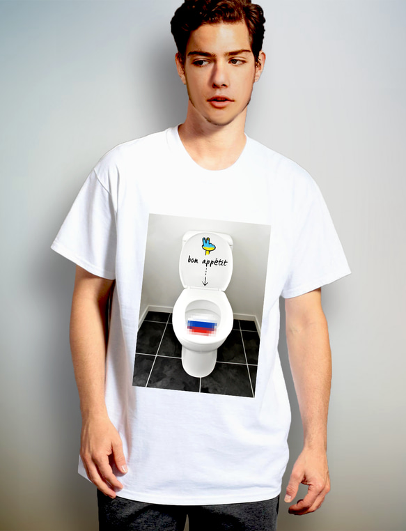 【 草さえ生えない夢 】　ホワイトボディ　ビッグシルエットTシャツ　アートデザイン　【 インクジェット 】 2枚目の画像