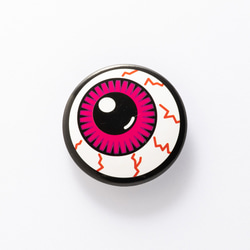 目玉【ブルー】缶バッジ 缶バッチ【3.1cm】 ピンバッチ meets