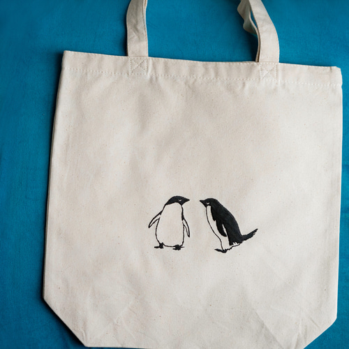 新品タグ付き イアパピヨネ かごバッグ ペンギン 刺繍 レディース
