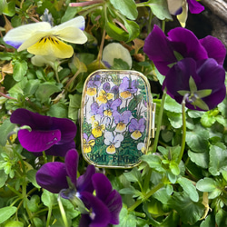 〔ピルケース〕おしゃれでかわいい！持ち運びしやすい外国切手のケース（フィンランド　すみれ）ラッピング無料！プレゼントにも 11枚目の画像