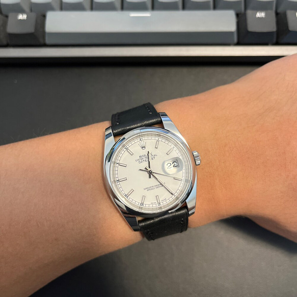 時計ベルト革 革JLCハンドメイド  高級革 Vaux Swift 時計ベルト レザーベスト 5枚目の画像