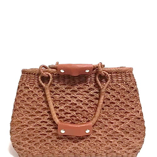 山葡萄バッグ高級台形三段花結び