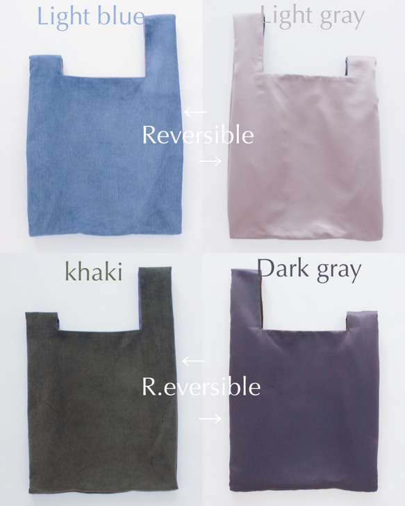 ◆リバーシブル ノットバッグ【Knot  bag】4 color  Small,Large 12枚目の画像