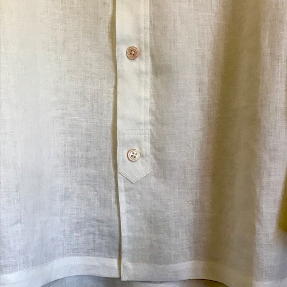 リネン　デタッチャブルカラーのシャツ【リネン2023】 7枚目の画像