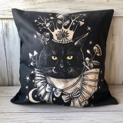 星月猫☆「KING」アート クッションカバー 45㎝クッション対応