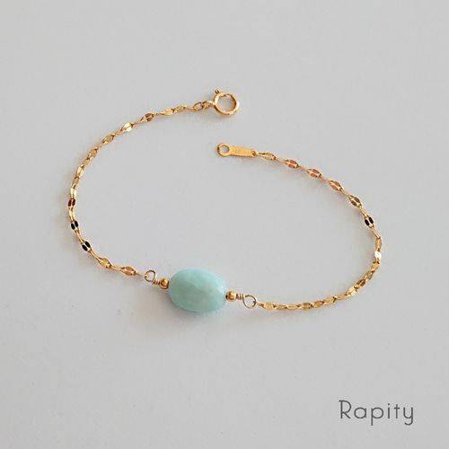 14kgf☆天然石ラリマー ブレスレット ブレスレット Rapity 通販