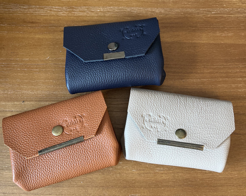 creemaコンパクト財布 コロンとした小さな財布 ☆三つ折り財布 ☆コンパクト財布