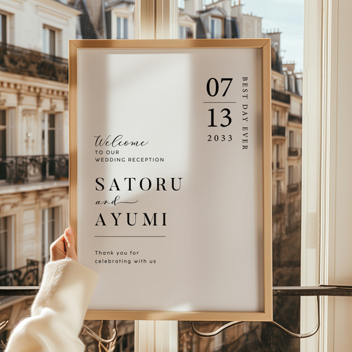 シンプル & ナチュラル ウェルカムボード ウェディング 結婚式