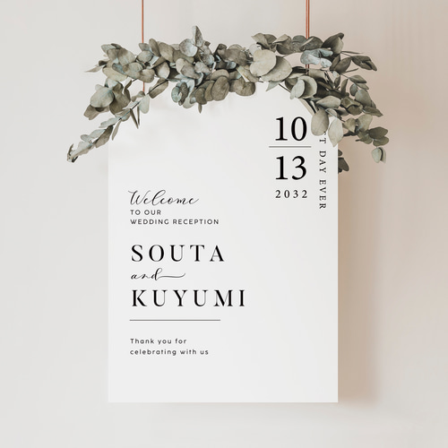 ウェルカムボード eclat23 25％OFF】ウェルカムタイルボード(リーブス) M 60名様対応