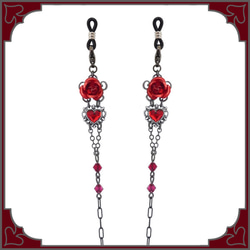 薔薇 バラ ローズ ハート グラスコード 眼鏡チェーン マスク