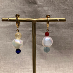 Freshwater Pearl x Gemstone Earring 3枚目の画像