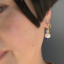 Freshwater Pearl x Gemstone Earring 9枚目の画像