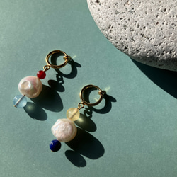 Freshwater Pearl x Gemstone Earring 6枚目の画像