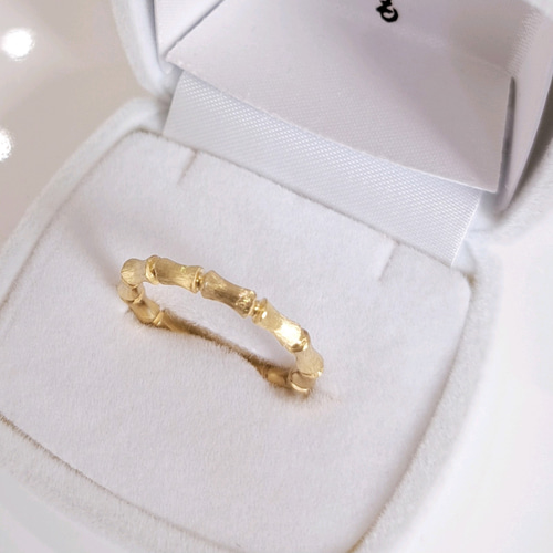 18金バンブーリング 】k18 18kバンブー 竹指輪 バンブーリング 竹の