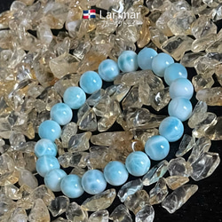 ヒトデのラリマーとキラキラボタンカット水晶 ボタンカットラリマー#Lo075 ブレスレット サルサパリラ