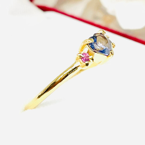 K10・K18・Pt(10金・18金・プラチナ)高品質アイオライトとアメジストの