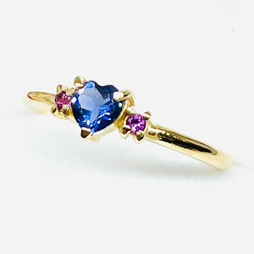 K10・K18・Pt(10金・18金・プラチナ)高品質アイオライトとアメジストの