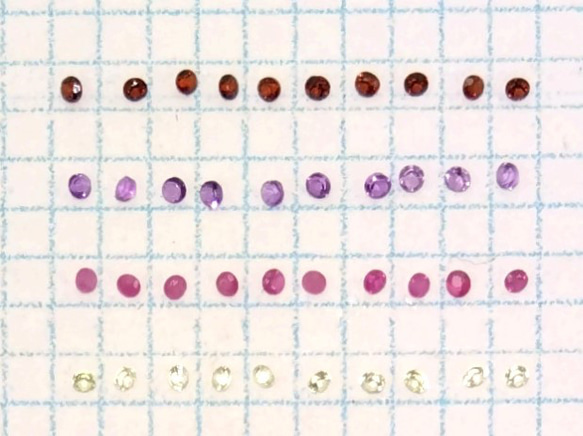 天然石１ミリ　ラウンドカットルース　４種ｘ10個　アソートセット 2枚目の画像