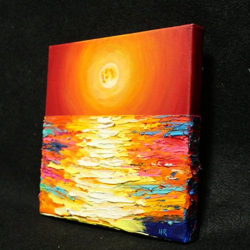 【一点物】『　オレンジ色の郷愁　』油絵　F6号　油彩　油画　インテリアアート 一点物】『 オレンジ色の郷愁 』油絵 F6号 油彩 油画 インテリア