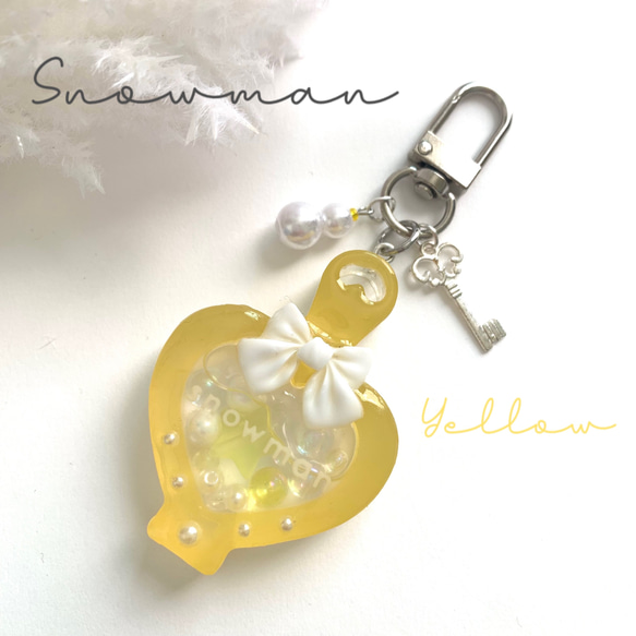 snowman＊ハートボトルオイルシェイカー YELLOW 1枚目の画像