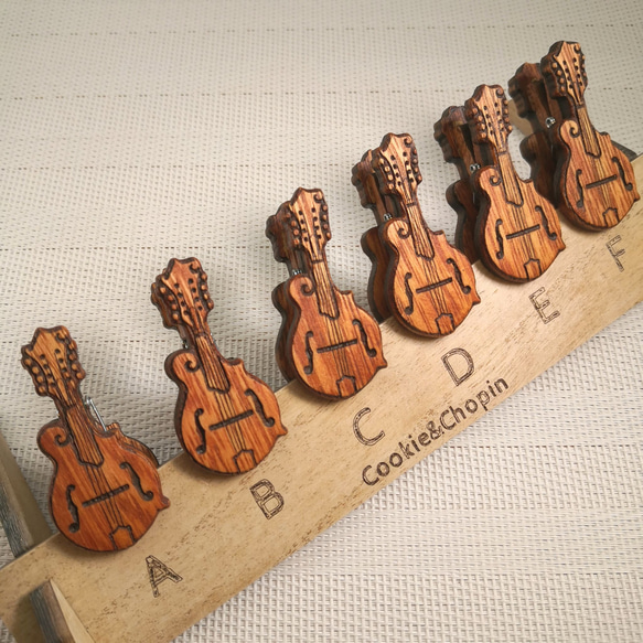 【楽器】マンドリン　 Fスタイル　木製クリップ　単品販売 6枚目の画像