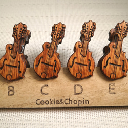 【楽器】マンドリン　 Fスタイル　木製クリップ　単品販売 8枚目の画像