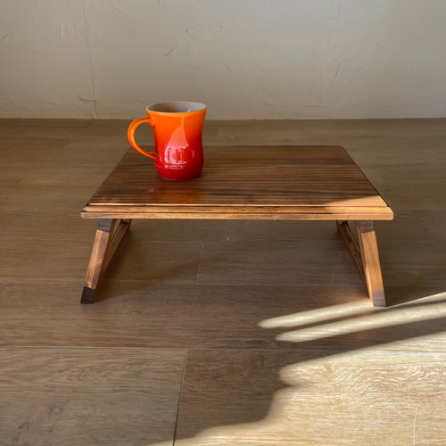 英国アンティーク風のコンパクトテーブルA/アウトドア/キャンプ/ミニ  