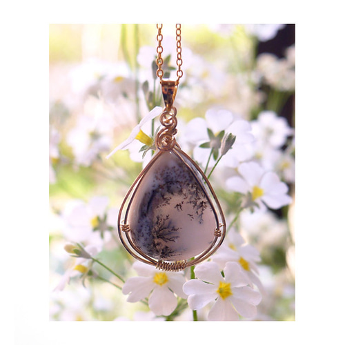 14kgf デンドライトオパール ペンダント ネックレス・ペンダント  