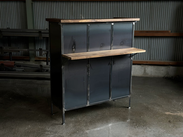 美品！アンティーク調レジ台受付カウンターラック シャビーシェルフ