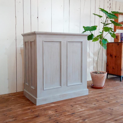 美容室ミニカウンター（W1000ブルーグレー） ネイルサロン 自宅サロン